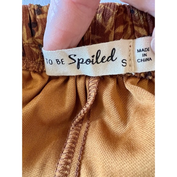 "Live To Be Spoiled" Large Cottage-core Floral Ruffle Mini Skirt, SZ Small NWT - Picture 5 of 7